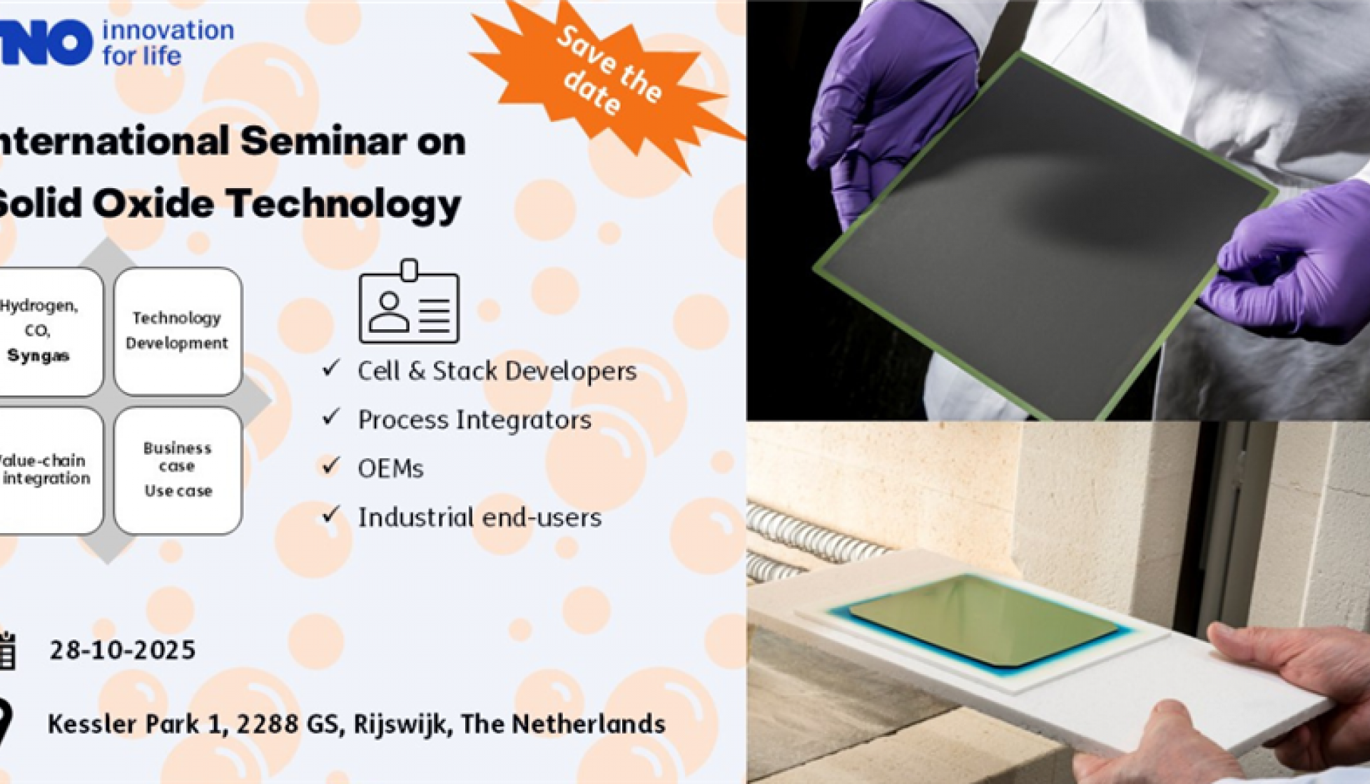 HaikuTech presents at the “International Seminar on Solid Oxide Technology” hosted by TNO
